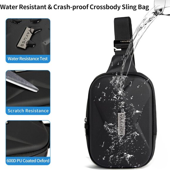 Stylish Waterproof Anti-Theft Sling Bag for Travel - Versatile Crossbody Design - Picture 6 of 6